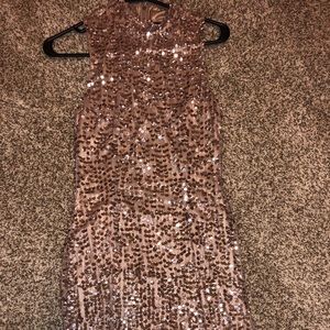 French connection nude sequin dress
